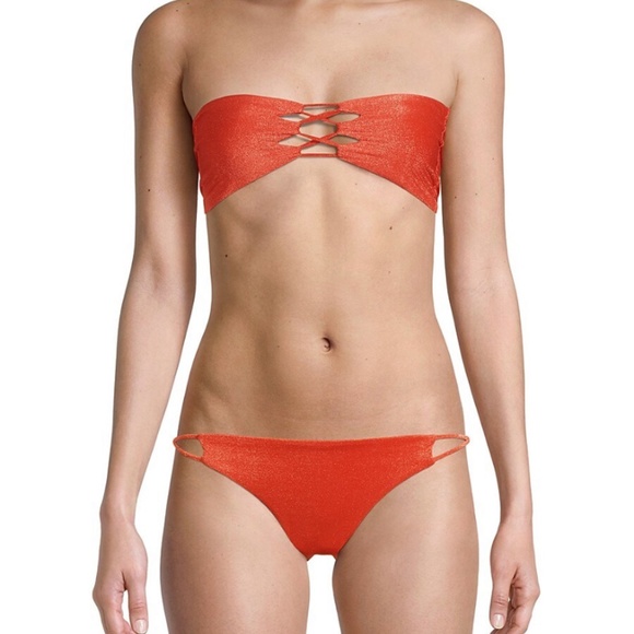 NEW Never Worn Sara Cristina Hava Shimmering Bikini Set, Xs - Picture 1 of 9